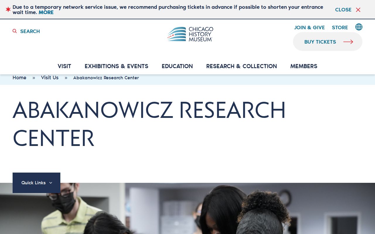Chicago History Museum Research Center collections and access information