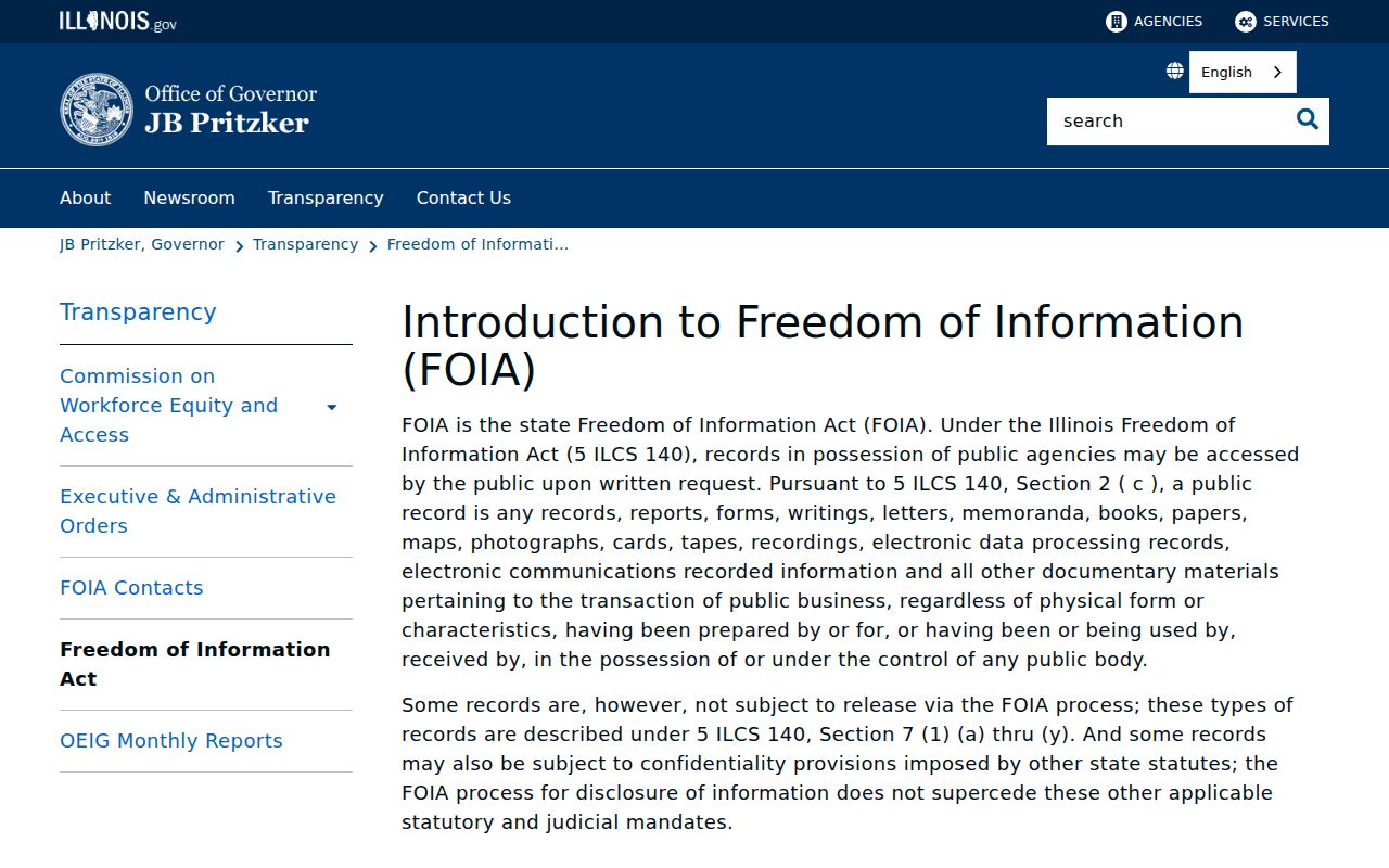 Illinois Freedom of Information Act request overview