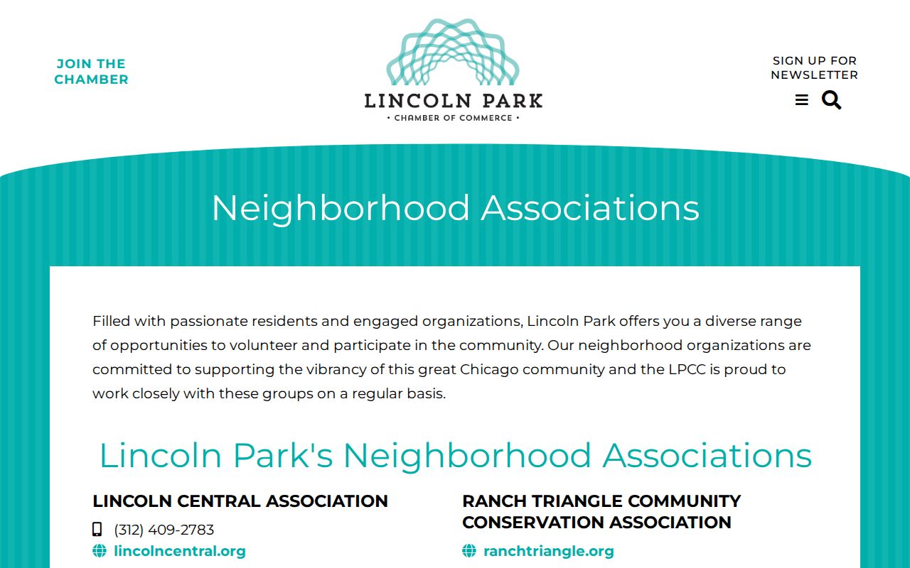 Chicago neighbors Lincoln Park association directory
