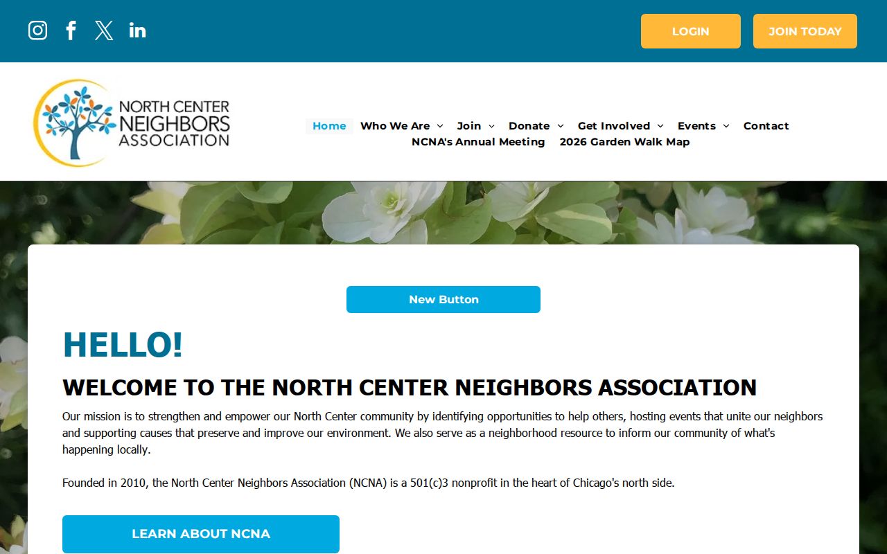 Chicago neighbors North Center association website